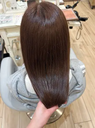 セミロング カラー レイヤー/顔まわり 透明感カラー柳澤優名のヘアスタイル