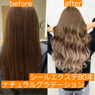ロング カラー ヘアアレンジ マツエク・マツパ TATSUYA アートディレクターのヘアスタイル