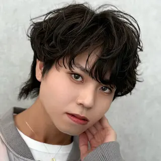 ミディアム カラー パーマ メンズ メンズZina代表 田端 麗治のヘアスタイル