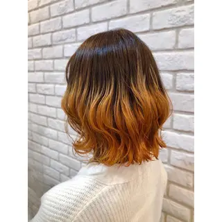 ミディアム カラー 推しカラー✨ オタク美容師ユウカのヘアスタイル