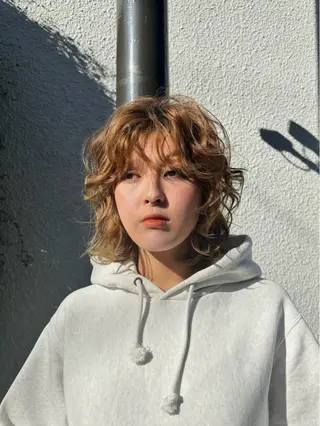 ショート パーマ kaze代官山 🪽kanameのヘアスタイル