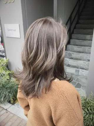 ミディアム カラー Leverage所属・【店長】外国人風 メンズヘア尾上雄輝のヘアスタイル