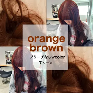 ロング カラー 愛結 暖色カラー🎀🩰のヘアスタイル