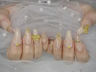 ネイル I-nailロング /ワンホン/キラキラのネイルデザイン