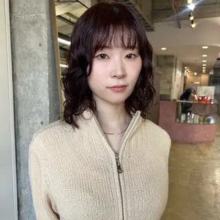 ミディアム カラー パーマ 伊藤ほのか /パーマ/ショートのヘアスタイル