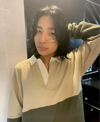 ミディアム パーマ メンズ スパイラルパーマ 🌐hina⭐️のヘアスタイル