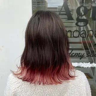 セミロング カラー Agu hair moana松本所属・今井 聖玲奈のヘアスタイル