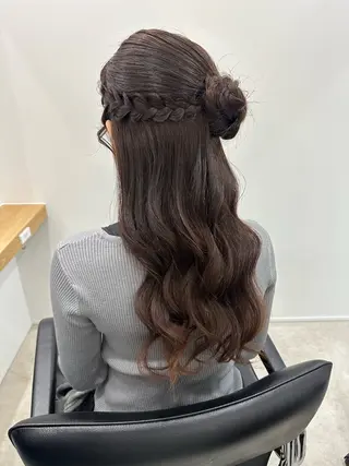 ロング ヘアアレンジ ヘアセット/艶カラー 💐nao.のヘアスタイル