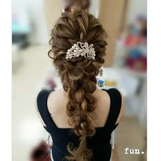 ロング ヘアアレンジ fun./ヘアセット /エクステ/着付のその他イメージ