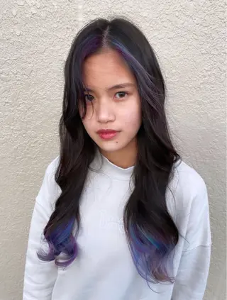 ロング カラー パーマ ヘアアレンジ メンズ キッズ HairSignature所属・ブリーチ指名神戸 No.1美容師RENのヘアスタイル