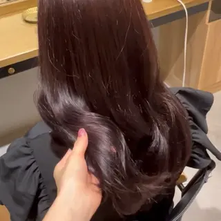 カラー 𝒎𝒐𝒆🩰 名駅/ヘアメ/暖色♡のヘアスタイル