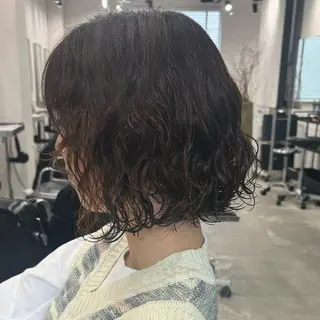 ショート パーマ 髪質改善ストレート /暖色カラー🎀🪞のヘアスタイル
