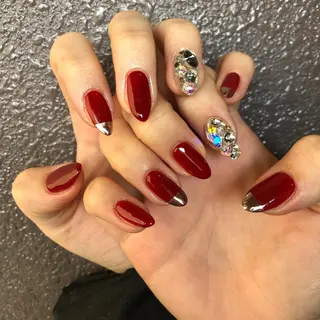 ロング カラー ヘアアレンジ キッズ ネイル マツエク・マツパ 福田 加奈のネイルデザイン