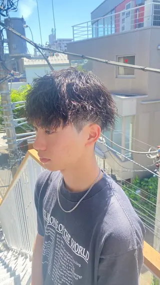 ショート カラー パーマ メンズ メンズ特化/パーマ /フェード/洋輔のヘアスタイル