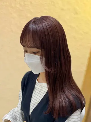 ロング カラー Eliss 堀江所属・暖色カラー🎀 門内 梨真のヘアスタイル