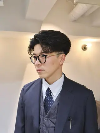 パーマ メンズ 心櫻/メンズパーマ/ ニュアンス/フェザーのヘアスタイル