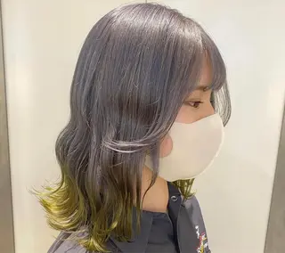 ミディアム カラー 遠藤沙也加 /レイヤーカットのヘアスタイル