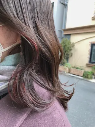 セミロング カラー ヘアアレンジ moi-meme.soe所属・タナカ リナのヘアスタイル