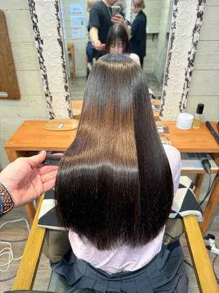 ロング 髪質改善/縮毛矯正/ 超高濃度水素ケアのヘアスタイル