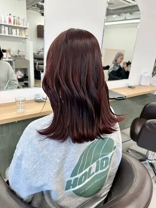 ミディアム カラー ブリーチなし/レイヤ ー特化🌈Tommyのヘアスタイル