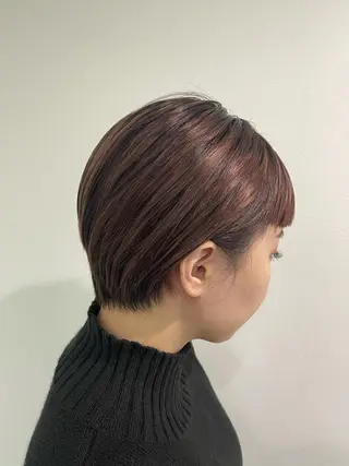 ショート &chaLme   心斎橋所属・emi/髪質改善/ 韓国風/艶カラーのヘアスタイル