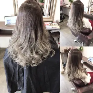 ロング カラー レイヤーカット匠 イソザキノリユキのヘアスタイル