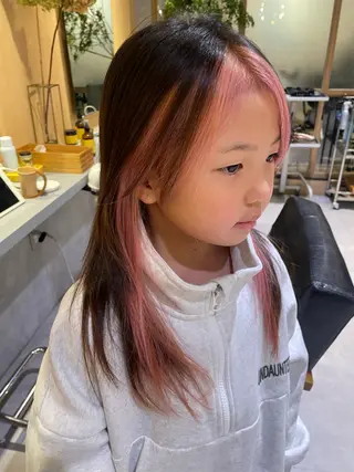 セミロング キッズ あきば まゆのヘアスタイル