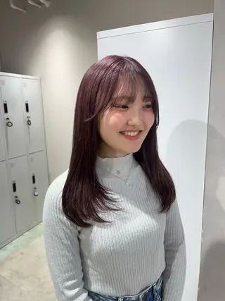 セミロング カラー ボブ/ベージュ/ パーマ🪿近森ゆいのヘアスタイル