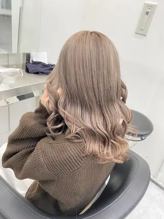 セミロング トレンドモテカラー 🩷色落ちまで可愛くのヘアスタイル