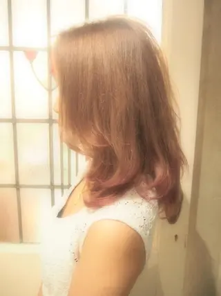 セミロング 髪質改善 eclargeKOHのヘアスタイル