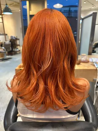 セミロング カラー ブリーチカラー/ 透明感/aika¨̮のヘアスタイル