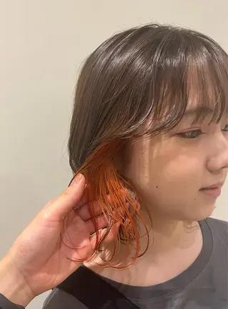 ショート カラー 森田翔斗 顔周りレイヤーのヘアスタイル