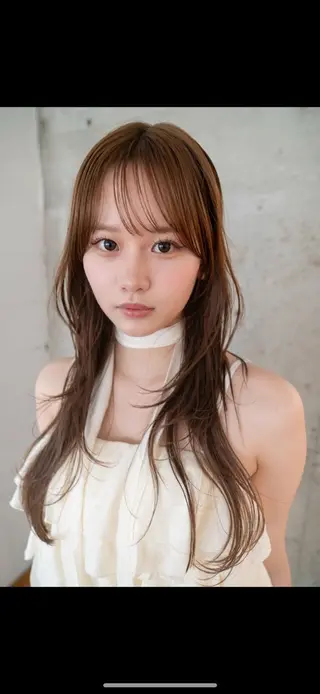 ロング カラー 𝘕𝘰𝘯🩰 透明感/ダブルカラーのヘアスタイル