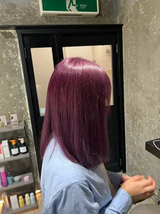 セミロング カラー 久永 菫のヘアスタイル