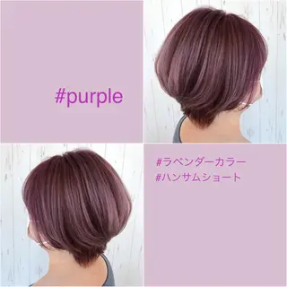 ショート カラー ボブ/透明感カラー 🤍永田真穂のヘアスタイル