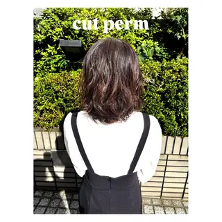 ミディアム パーマ cmake所属・. kanokoのヘアスタイル