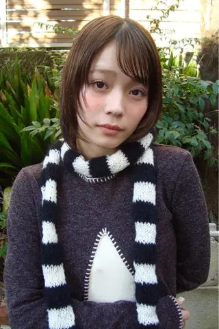 カラー ブリーチカラー🎀 韓国風/寺門美優のヘアスタイル