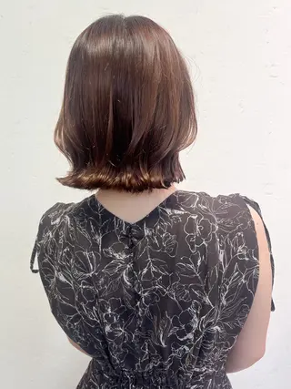 ミディアム コテ巻き風パーマ SHONOのヘアスタイル