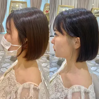 ショート カラー パーマ ヘアアレンジ メンズ キッズ ネイル マツエク・マツパ アイブロウ 《褒められる》 透明感カラー/小嶋のヘアスタイル