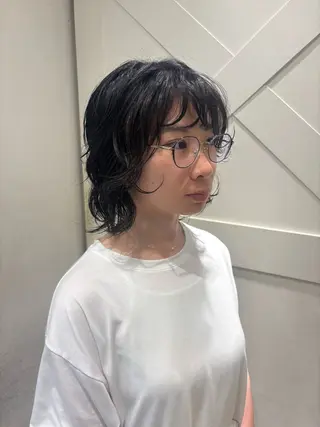 ミディアム パーマ ゆるふわパーマ🌼 アレンジ🌼リョウカのヘアスタイル
