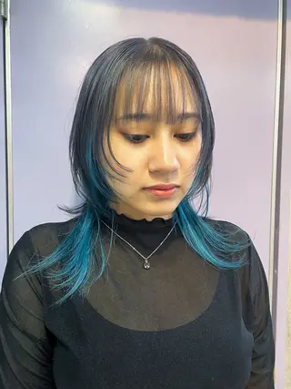 ミディアム カラー ハイトーン/ブリーチ /ウルフ⛓️MAKIのヘアスタイル