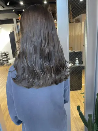 セミロング カラー ARCANAブリーチ レイヤーカット/原宿のヘアスタイル