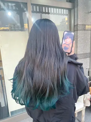 ロング カラー イワタ マハ/ minim hairのヘアスタイル