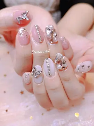 ネイル フィルイン、長さ出し 深爪矯正のネイルデザイン