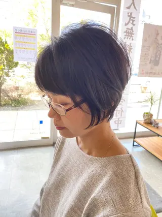 ショート カラー パーマ 🌼大人美人ショート 佐藤慎哉🌼のヘアスタイル