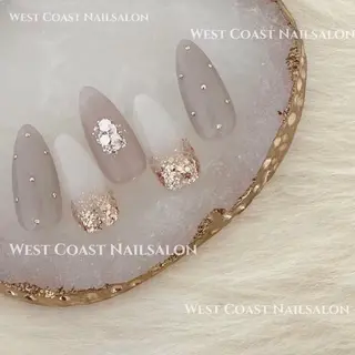 ネイル リボン、ガーリー パーツ放題専門店のネイルデザイン