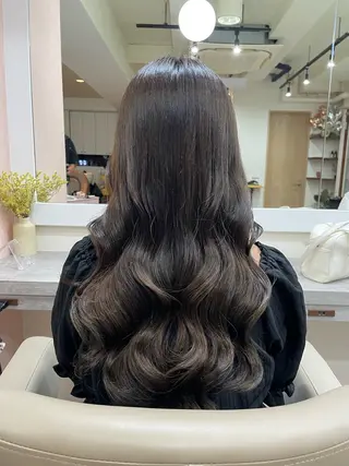 ロング パーマ 韓国風パーマ/ヘア セット/店長みづきのヘアスタイル