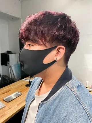 ショート カラー メンズ メンズパーマ メンズ特化ryoのヘアスタイル