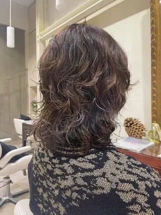 セミロング パーマ Of　HAIR所属・外山 なつ美のヘアスタイル