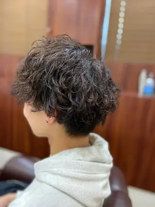 ミディアム カラー パーマ ヘアアレンジ メンズ 💈メンズ特化 副店長松浦一聖💈のヘアスタイル